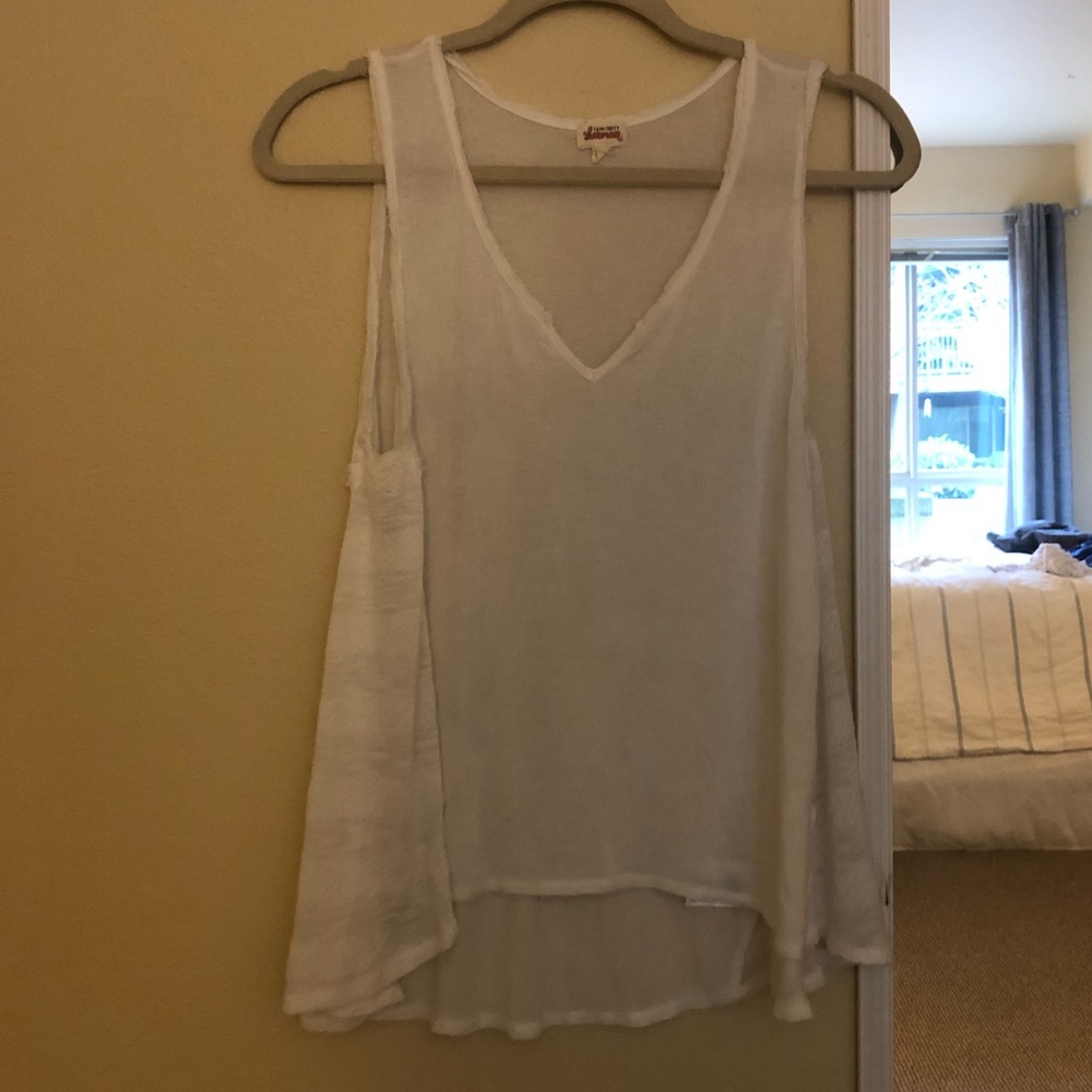 White flowy tank top